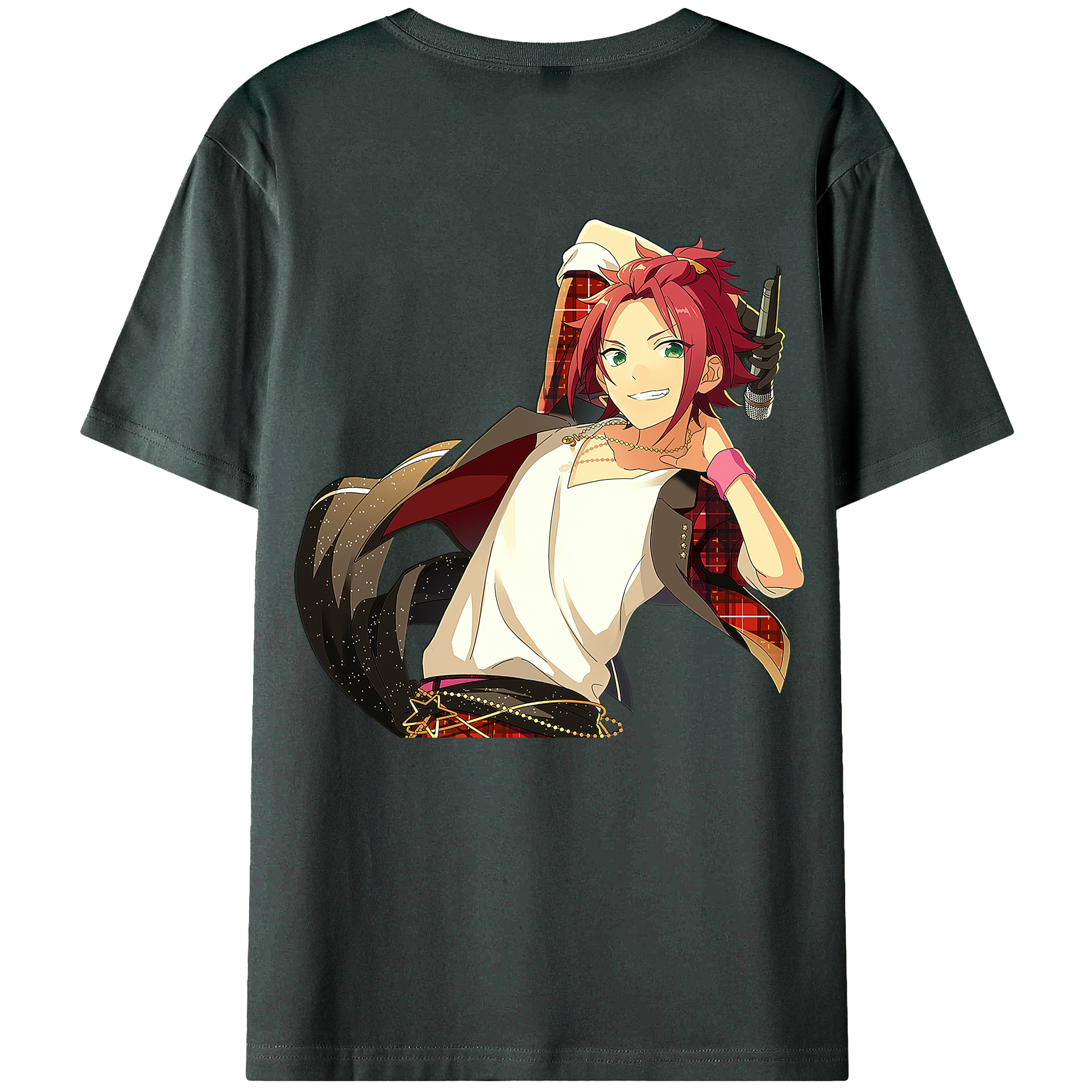 （画像用） あんさんぶるスターズ! Ensemble Stars 綿100％ メンズ半袖Tシャツ（バックプリント） 通気性